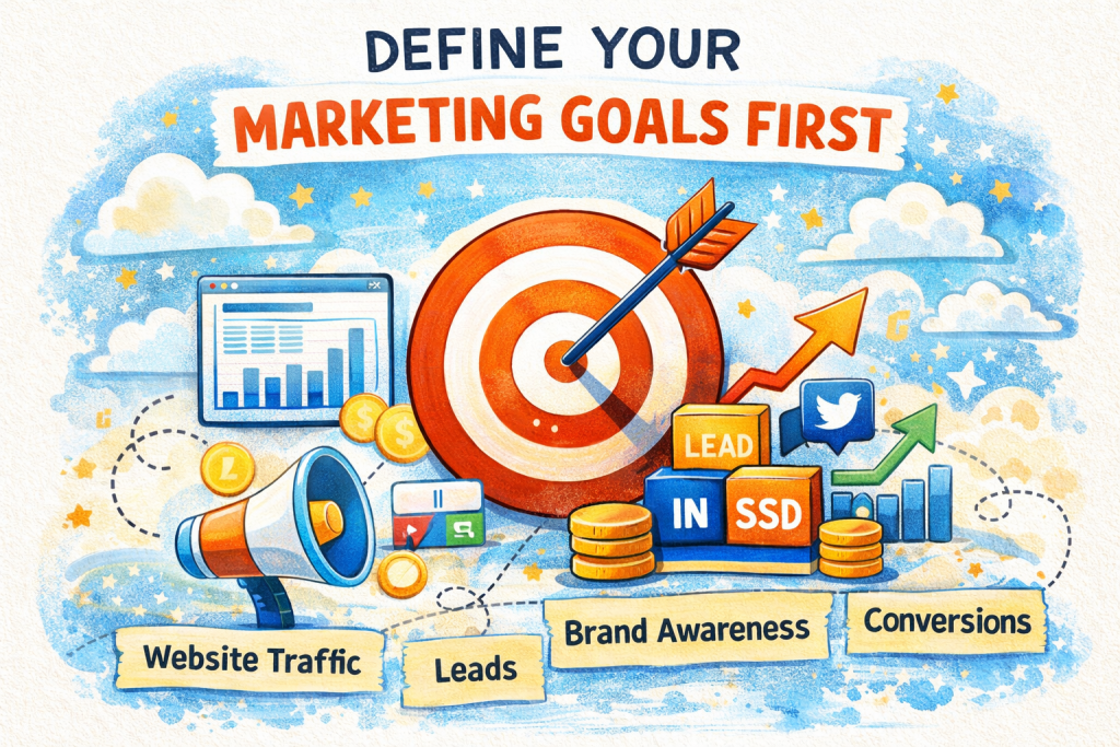 How to the Choose Best Digital Marketing Agency for a Startup (Complete Guide) Define Marketing Goals